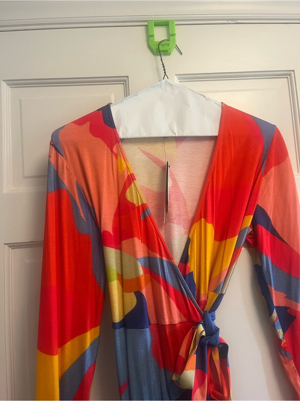 Anthropologie Multicolor Abstract Wrap Maxi Dress - Picture 2 of 4
